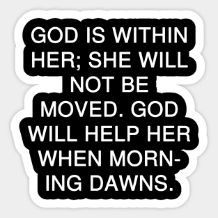 Psalm 46:5 Text Sticker